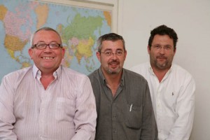 De derecha a izquierda: Fernando Gracia Bielsa, Pedro Morales y Luis Ángel Rodríguez