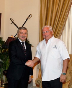 José Blanco y el presidente de Panamá, Ricardo Martinelli